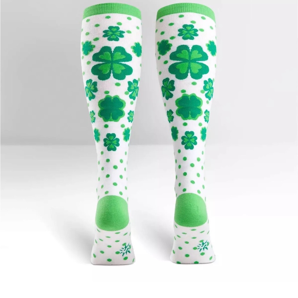 Sock It To Me Green Clover Women's Knee-High Socks